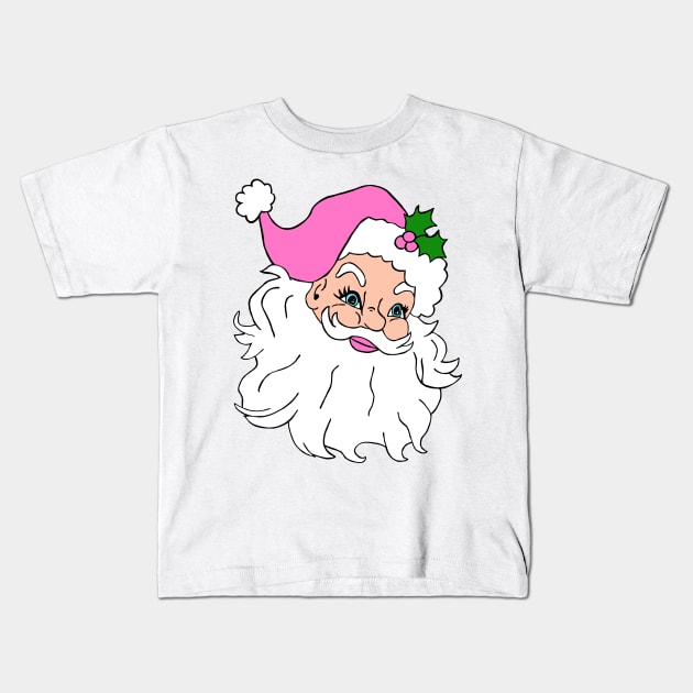 Pink Santa Kids T-Shirt by shellTs